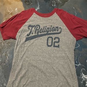 Mens true religion baseball style T-shirt size M